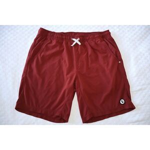 Vuori Men's Kore Swim Trunks Red MEDIUM